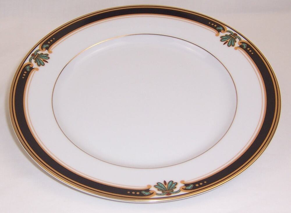 Gorham Strasbourg Salad Plate 7 3/4 Replacement Fine China Navy Gold Set of 4